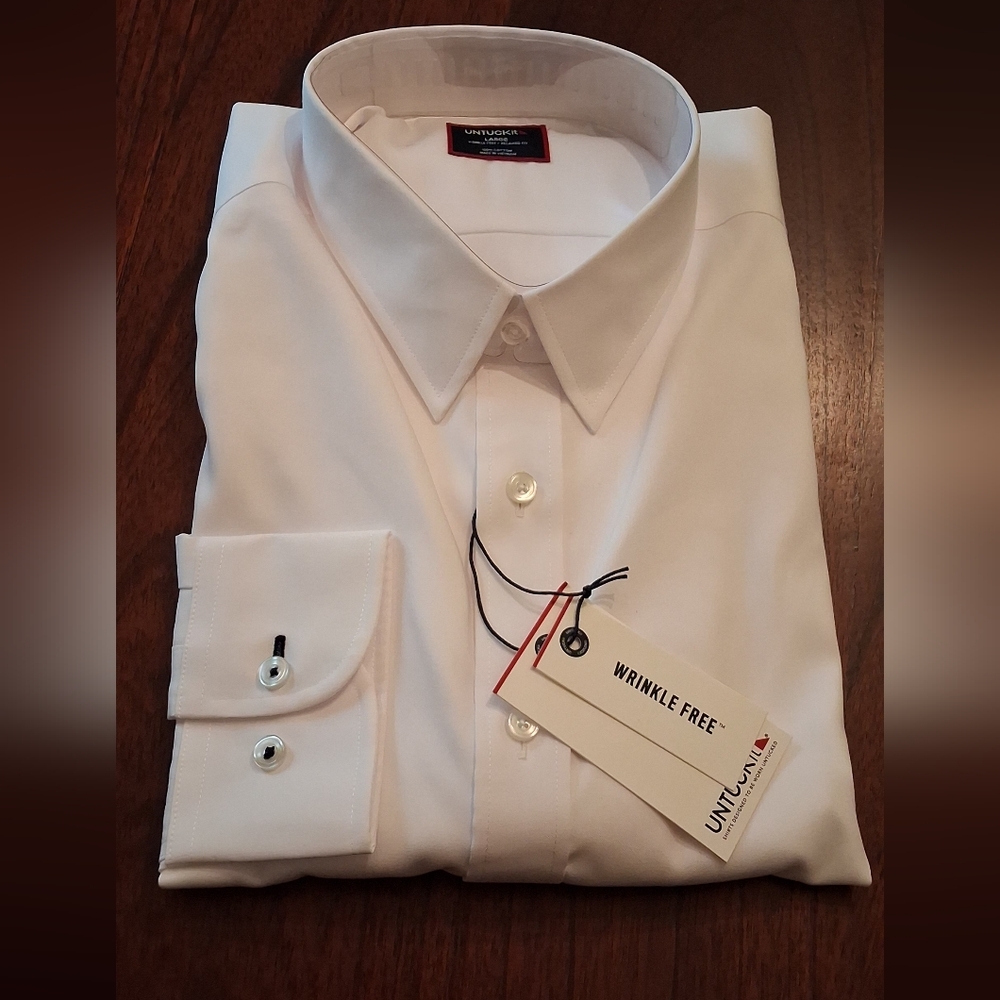NWT UNTUCKit Men's Long Sleeve Dress Shirt Career Wear Wedding Formal Event